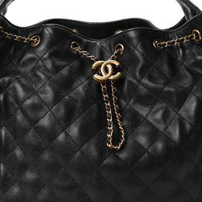 Chanel Caviar Quilted Medium Chanel 25 Handbag Black 9 of 12