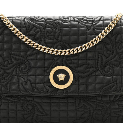 Versace Nappa Barocco Quilted Vanitas Crossbody Black 8 of 12