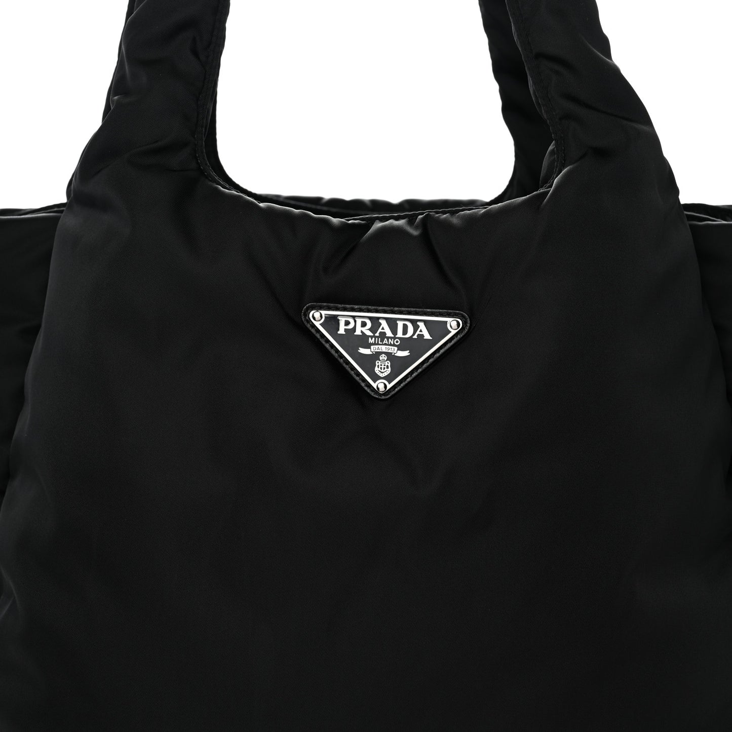 Re-Nylon Padded Large Tote Black