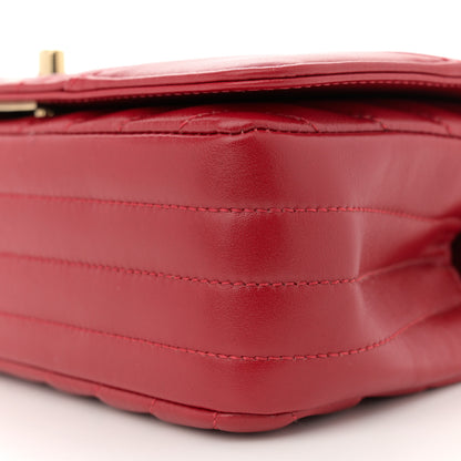 Chanel Calfskin Chevron Quilted Mini Statement Flap Red 10 of 13
