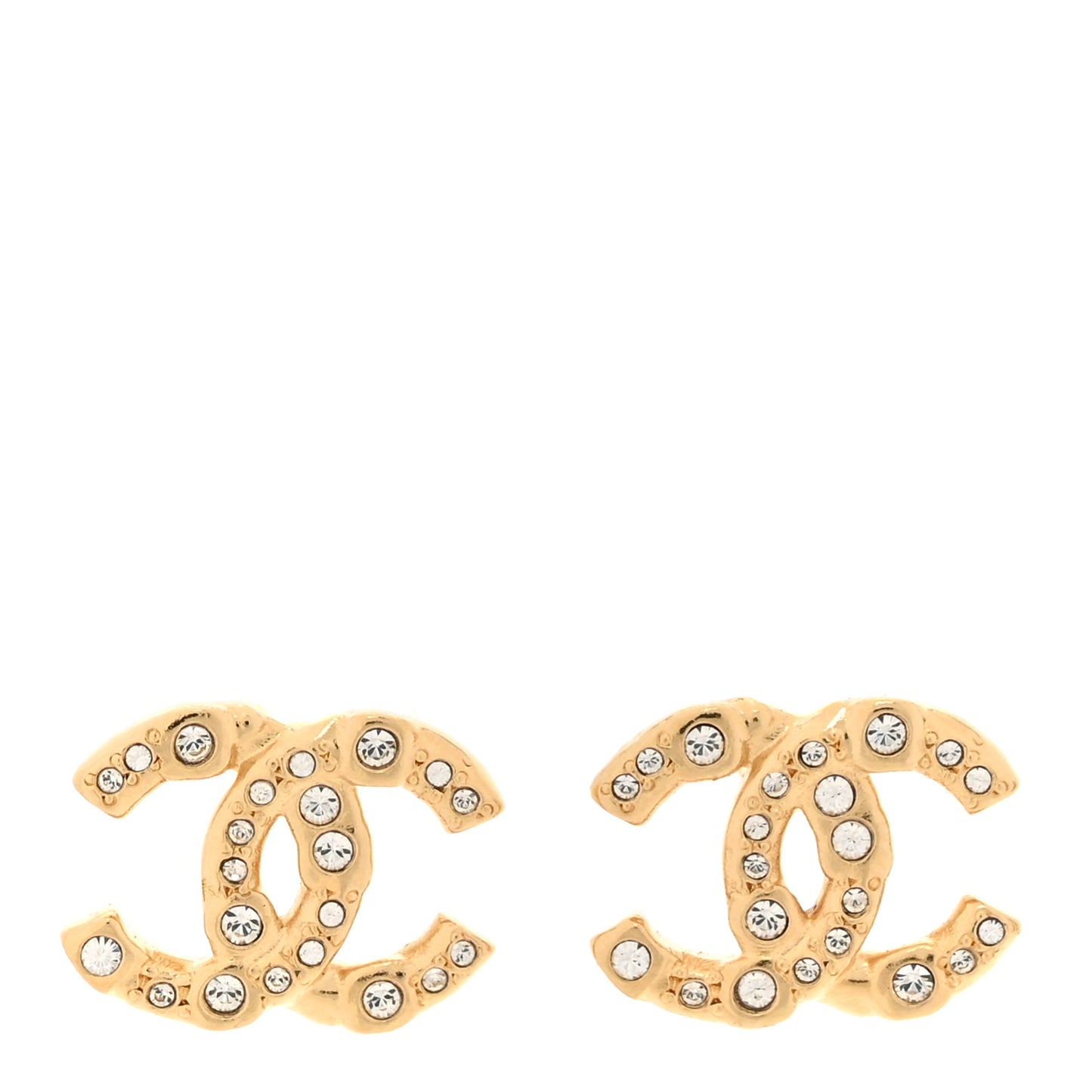 Crystal CC Earrings Gold