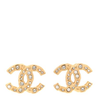 Chanel Crystal CC Earrings Gold 1 of 5