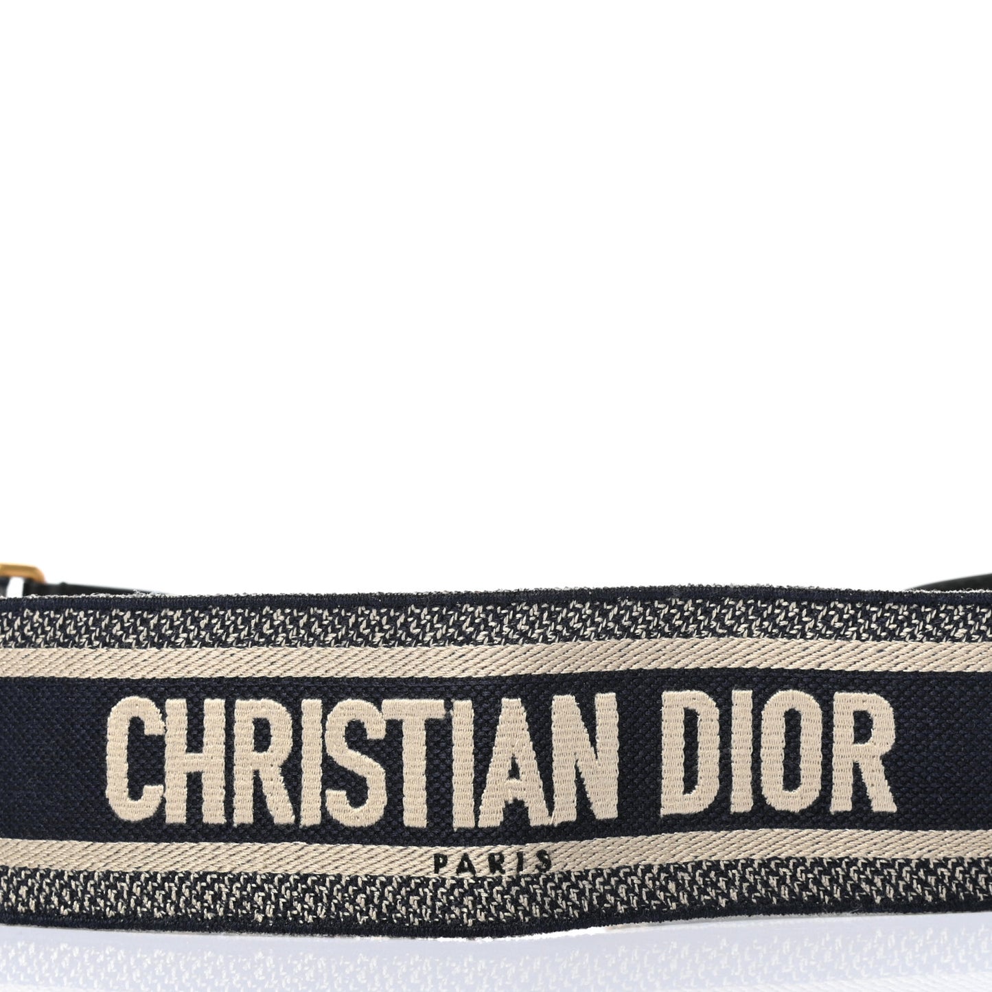 Canvas Embroidered Shoulder Strap Black