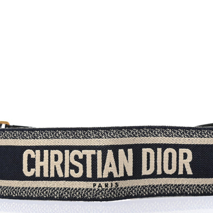 Christian Dior Canvas Embroidered Shoulder Strap Black 5 of 6