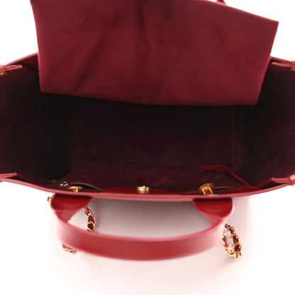 Chanel Caviar Small Studded Deauville Tote Red 6 of 10