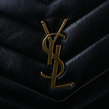 Saint Laurent Calfskin Y Quilted Monogram Small Loulou Chain Satchel Black 12 of 12