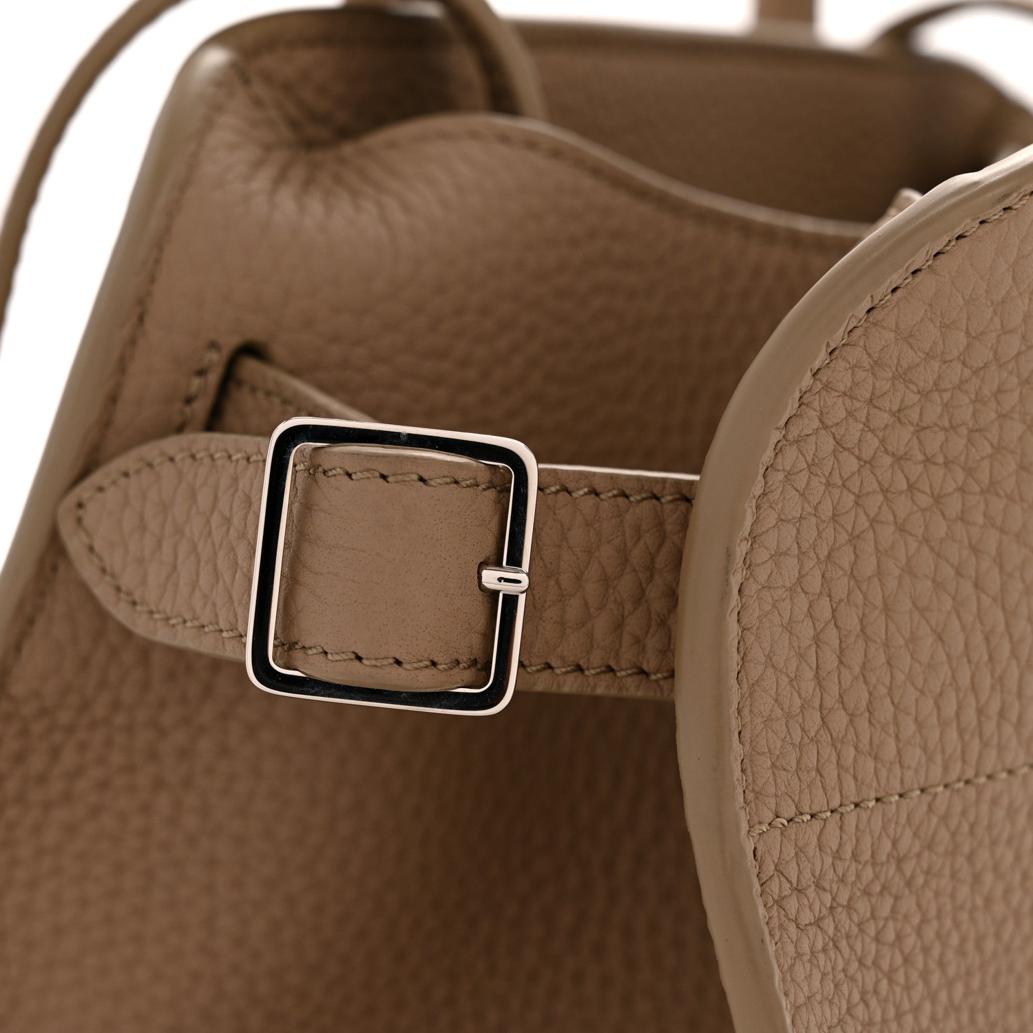 The Row Grained Calfskin Soft Margaux 10 Bag Dark Taupe 1789213