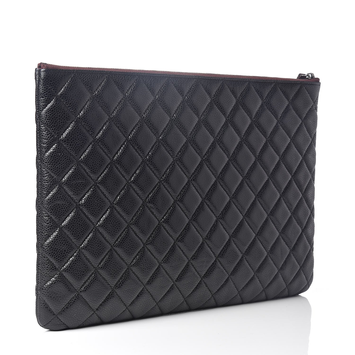 Chanel Caviar Quilted Large Cosmetic Case Black 3 of 8
