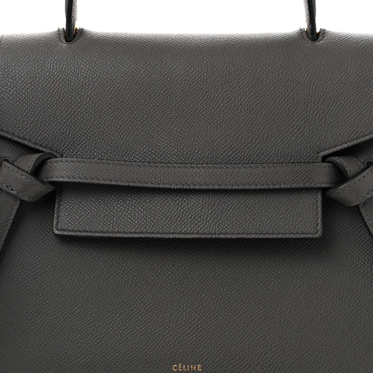 Grained Calfskin Micro Belt Bag Grey