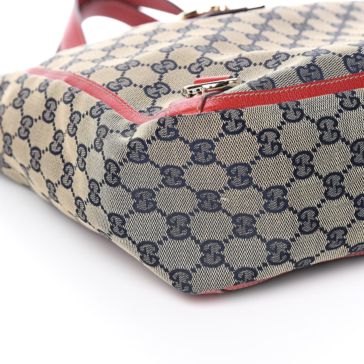 Monogram Abbey Small Tote Navy Red