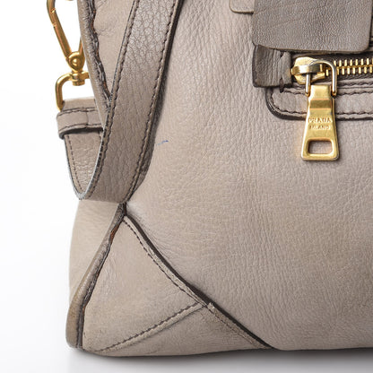 Prada Cervo Deerskin East West Top Handle Bag Pomice 20 of 28