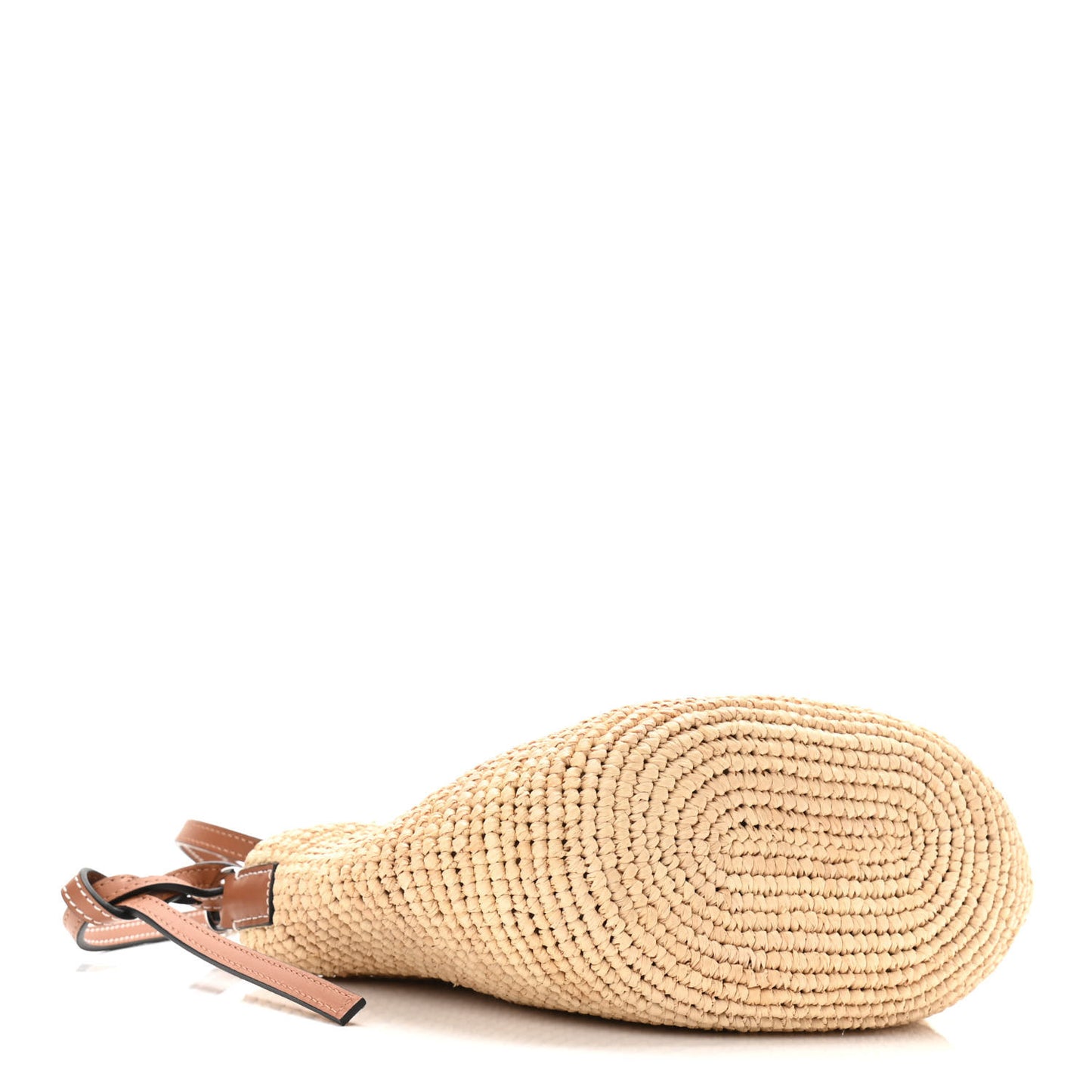 Calfskin Raffia Paulas Ibiza Pochette Bag Natural Tan