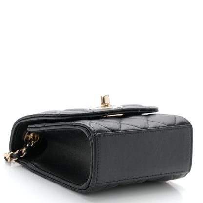 Chanel Lambskin Quilted Mini Trendy CC Chain Wallet Black 4 of 11