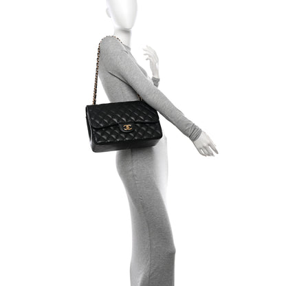 Chanel Caviar Quilted Jumbo Double Flap Black 2 of 11