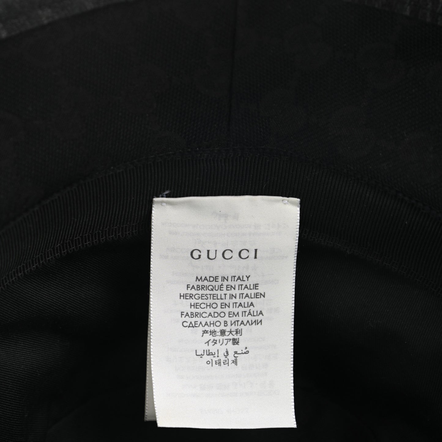 Monogram Textured Dollar Calfskin GG Jago Bucket Hat L Black