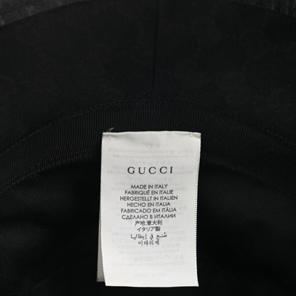 Gucci Monogram Textured Dollar Calfskin GG Jago Bucket Hat L Black 9 of 11
