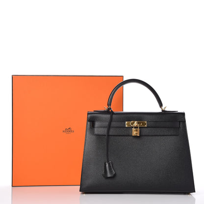 Hermes Epsom Kelly Sellier 32 Black 35 of 35