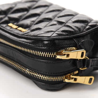 Miu Miu Vitello Shine Quilted Camera Bag Black 8 of 10