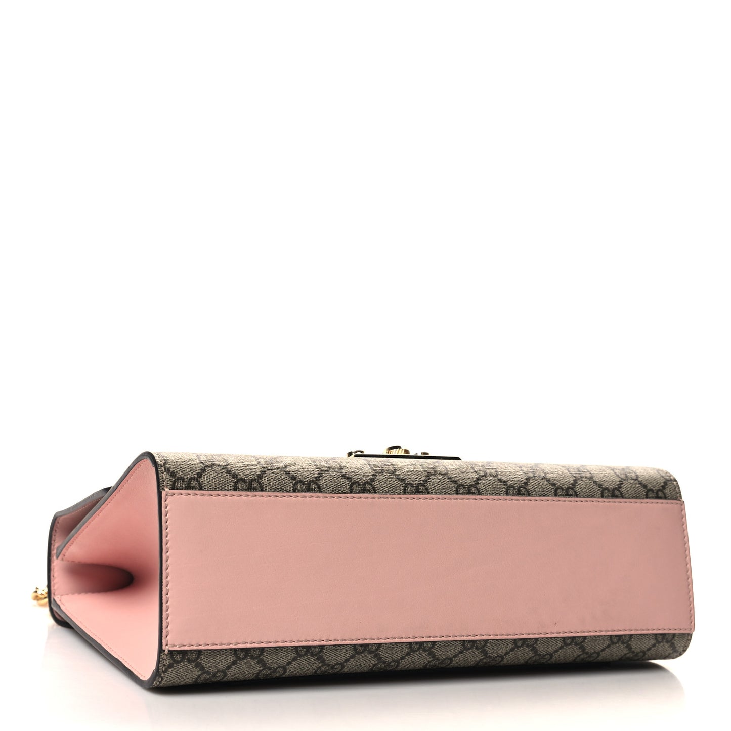 GG Supreme Monogram Calfskin Medium Padlock Shoulder Bag Beige Perfect Pink