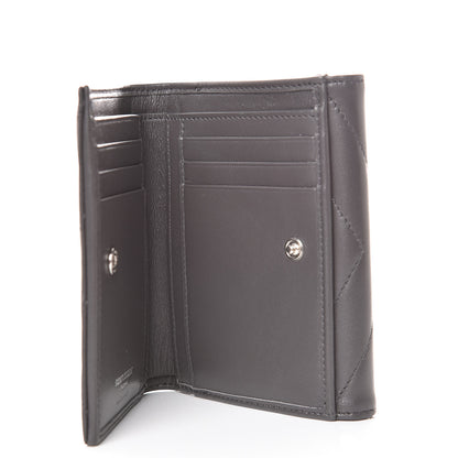 Saint Laurent Lambskin Y Quilted Monogram Compact Loulou Wallet Asphalt 5 of 9