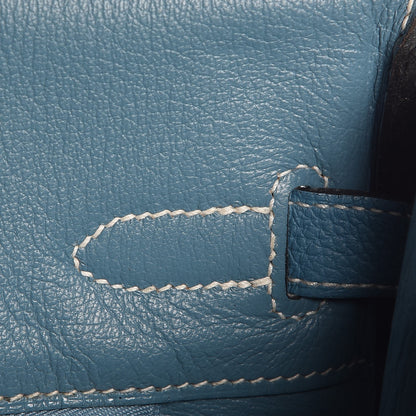 Hermes Togo Birkin 30 Blue Jean 18 of 35