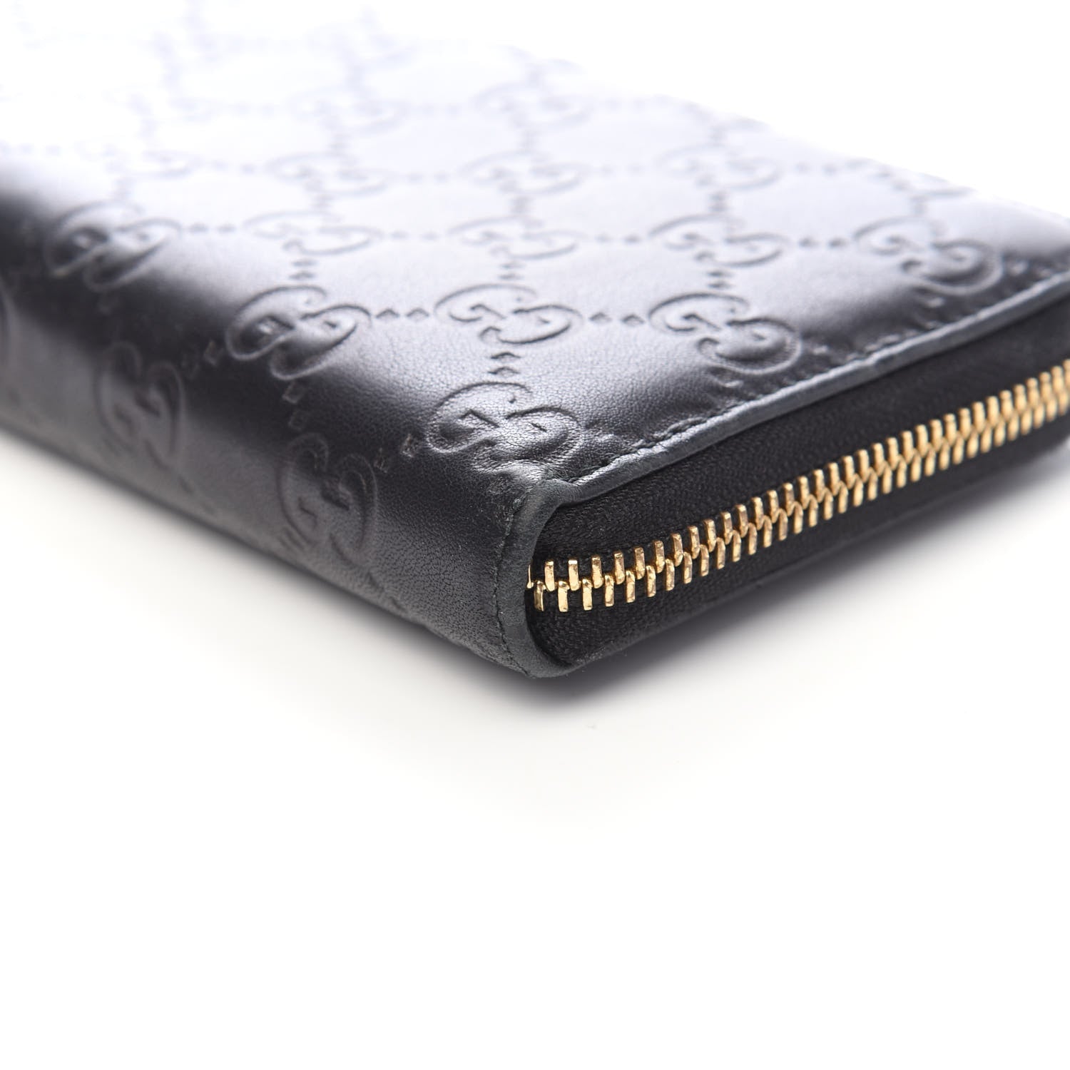 Gucci Guccissima Vitello Tender Zip Around Wallet Black 7 of 11