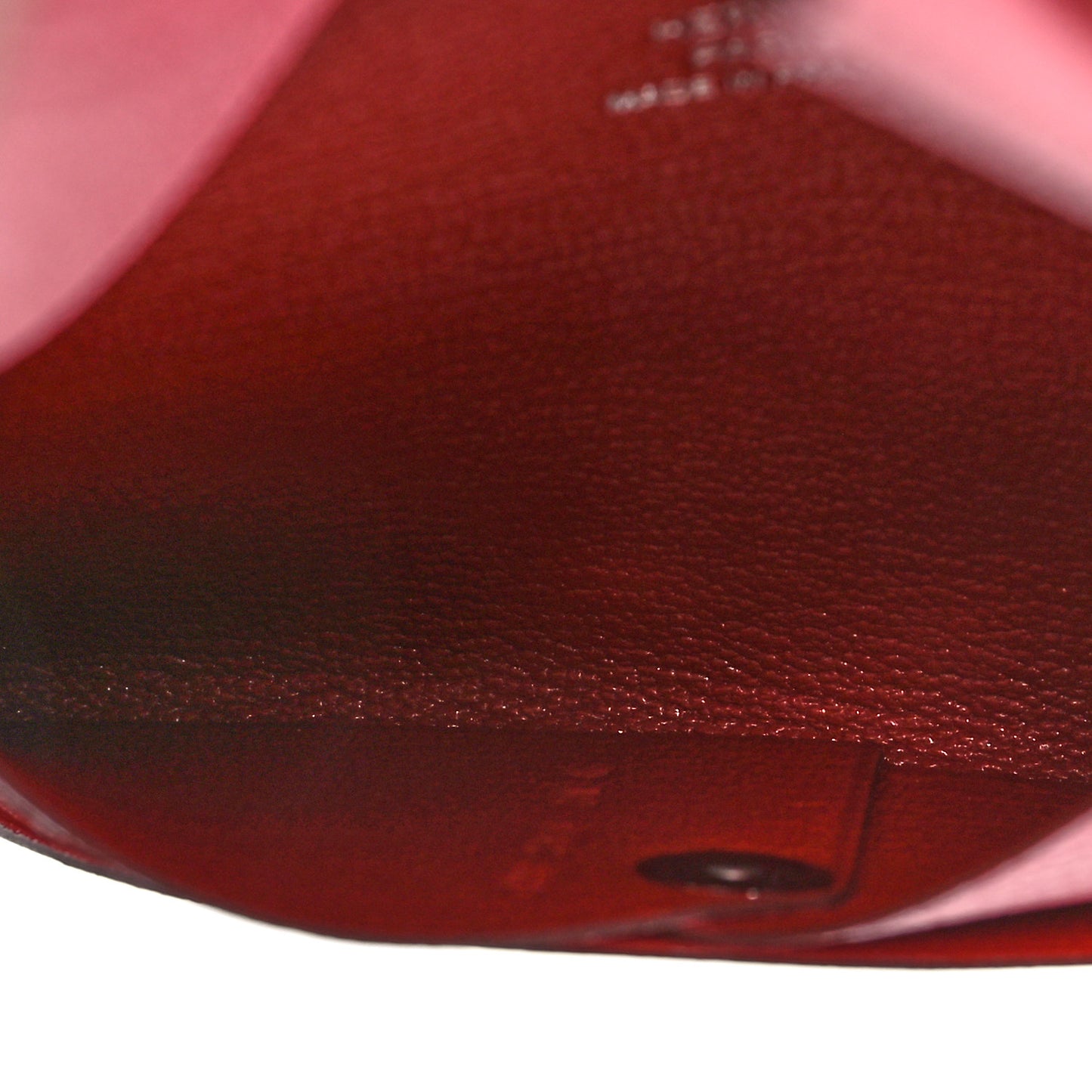 Chevre Chandra Verso Calvi Card Case Rose Confetti Brique