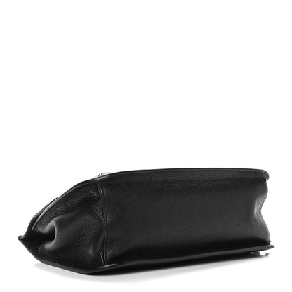 Gucci Pebbled Calfskin Medium Bamboo Daily Flap Shoulder Bag Black 3 of 6