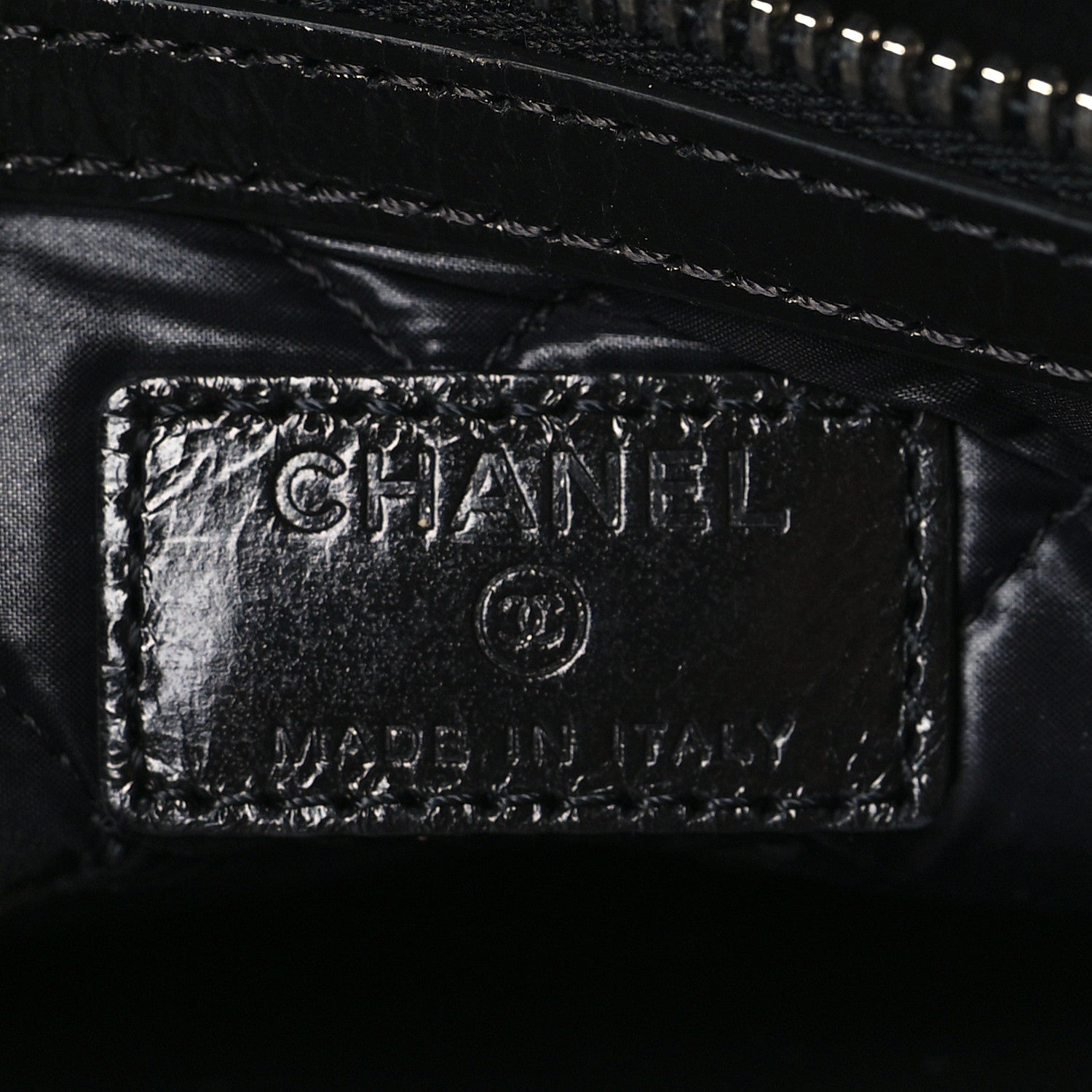 Chanel Calfskin Medium Je Ne Suis Pas En Solde Pouch Clutch Black 6 of 7