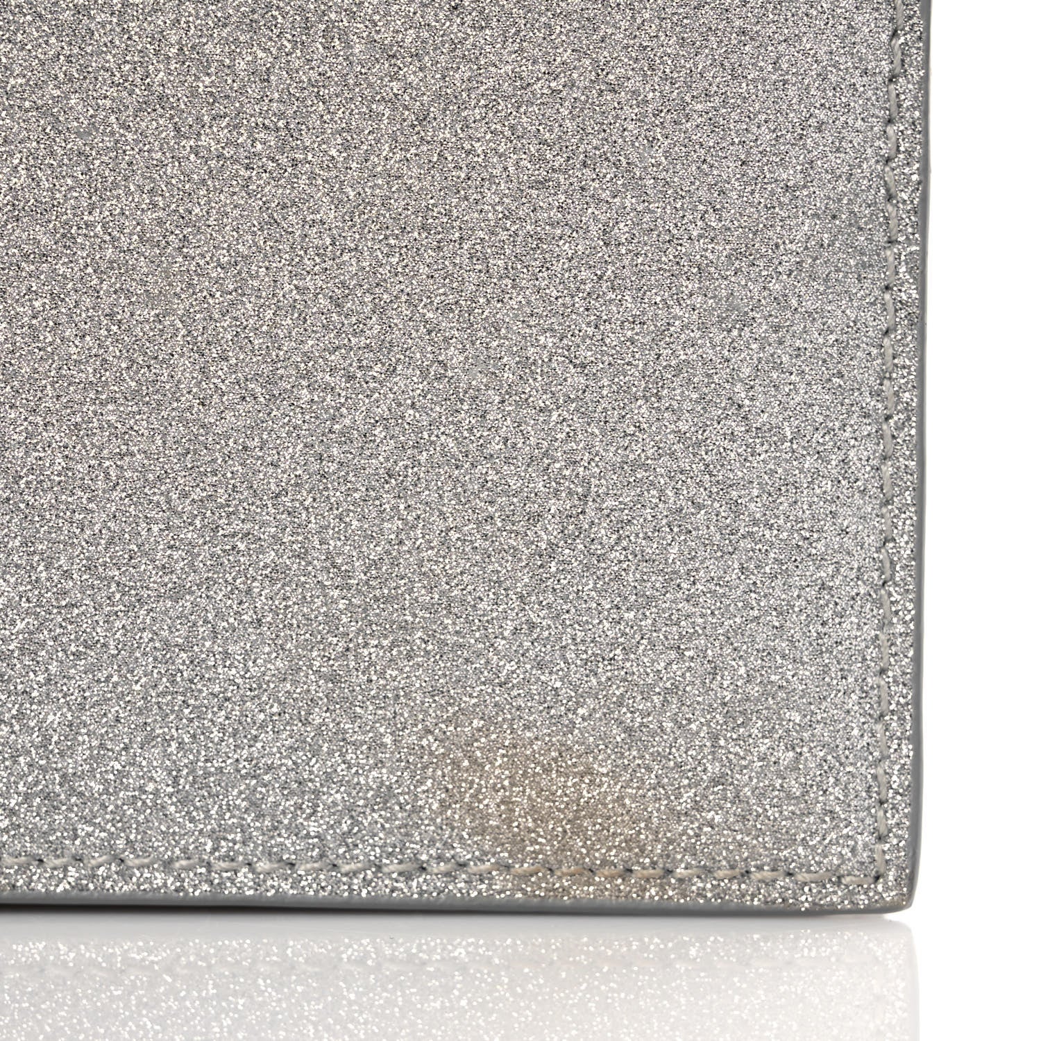 Jimmy Choo Coarse Glitter Calfskin Palace Wallet Silver 10 of 11