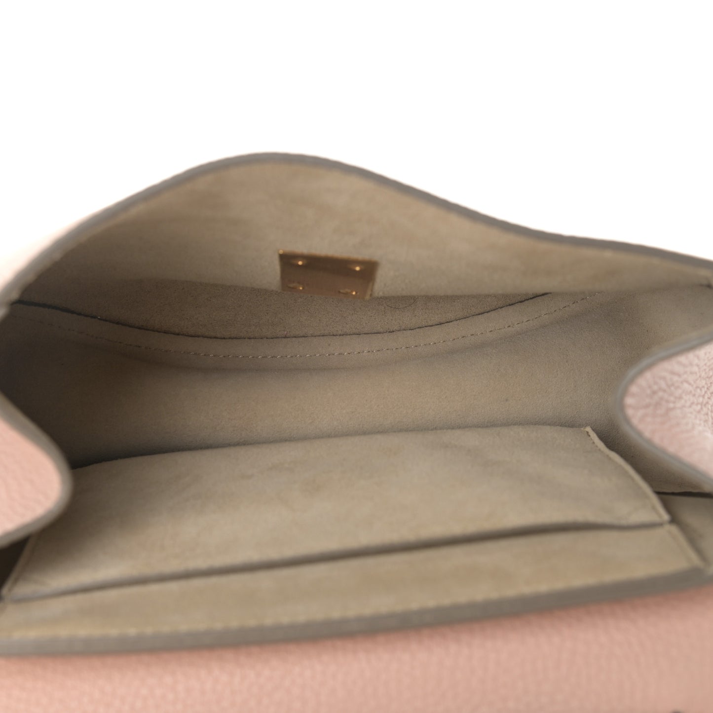 Grained Lambskin Medium Drew Shoulder Bag Cement Pink