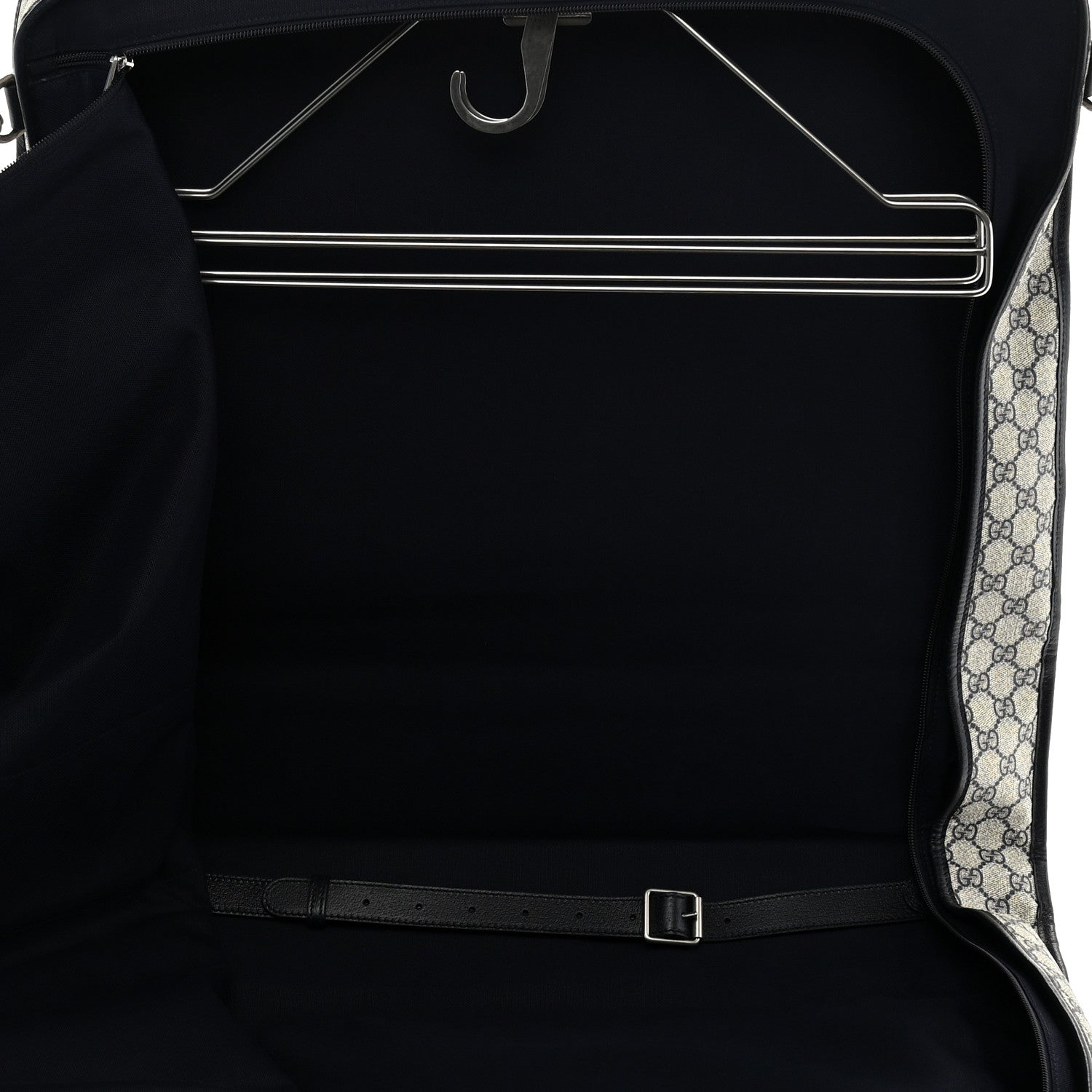 Gucci GG Supreme Monogram Web Savoy Garment Bag Beige Blue 7 of 9