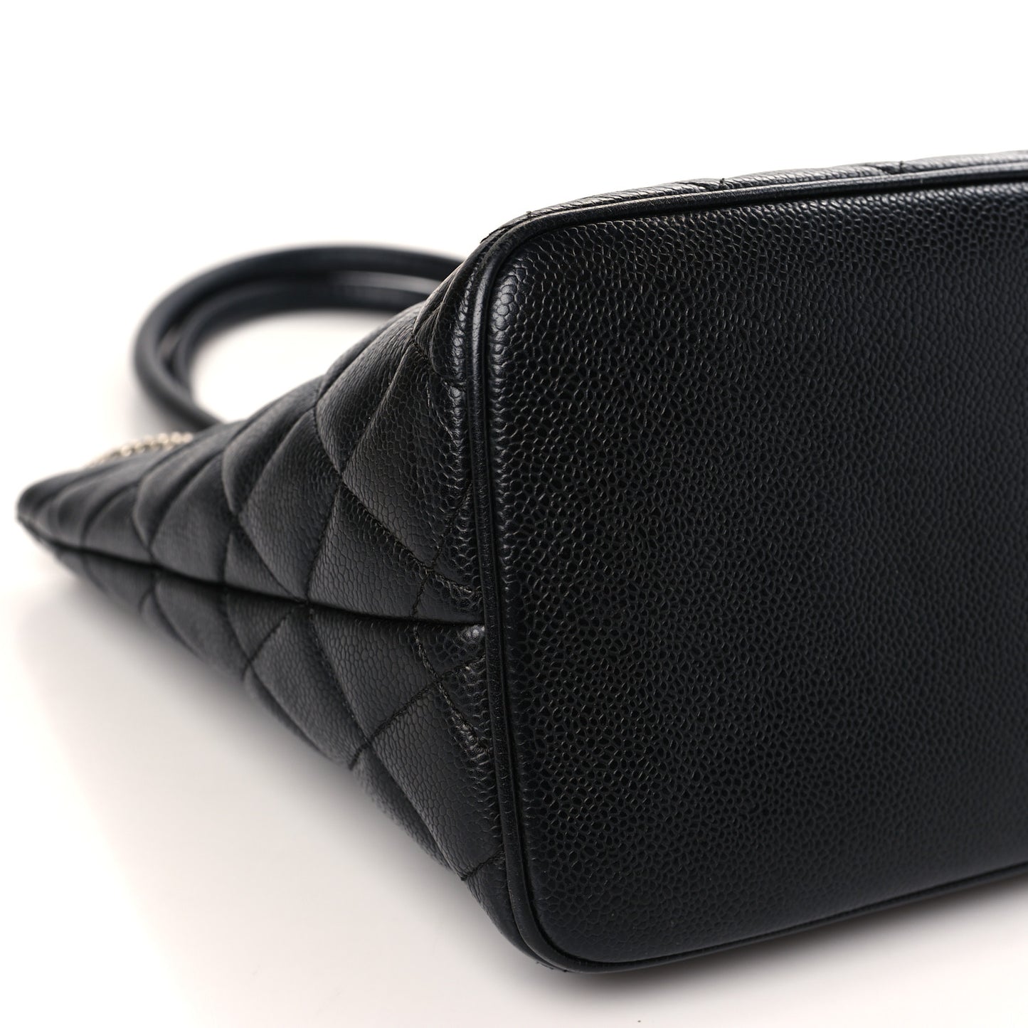 Caviar Quilted Medallion Tote Black