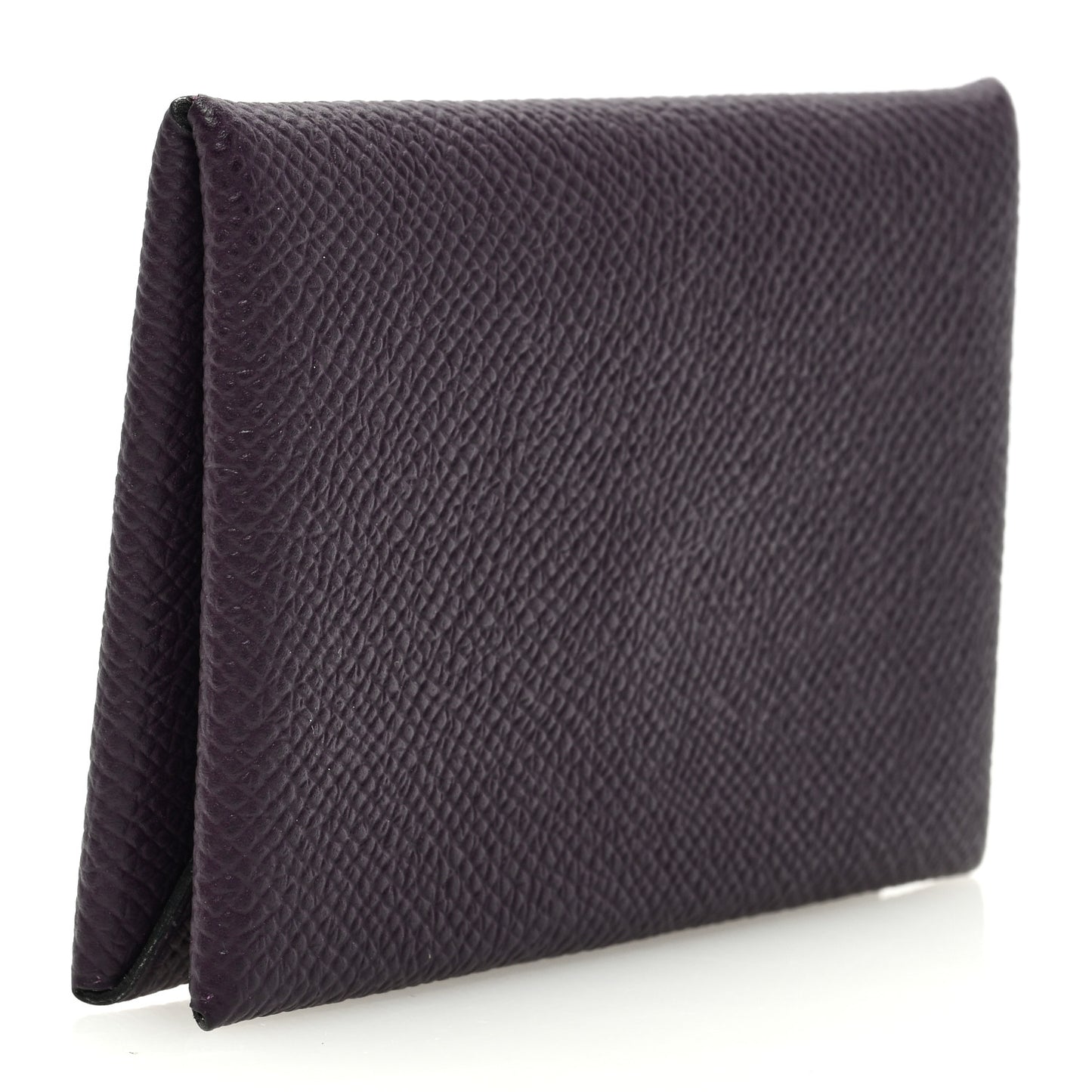 Epsom Calvi Card Case Raisin