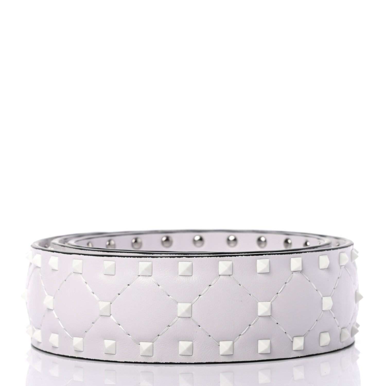 Valentino Garavani Lambskin Free Rockstud Spike Shoulder Strap Optic White 2 of 4