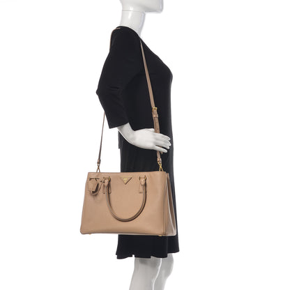 Prada Saffiano Lux Medium Tote Sabbia 2 of 15