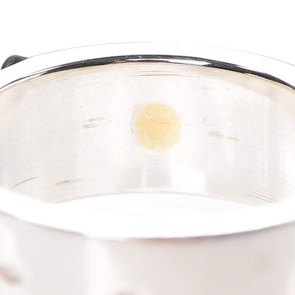 Hermes Sterling Silver 18K Yellow Gold Kelly Cadena Ring 54 6.25 8 of 8