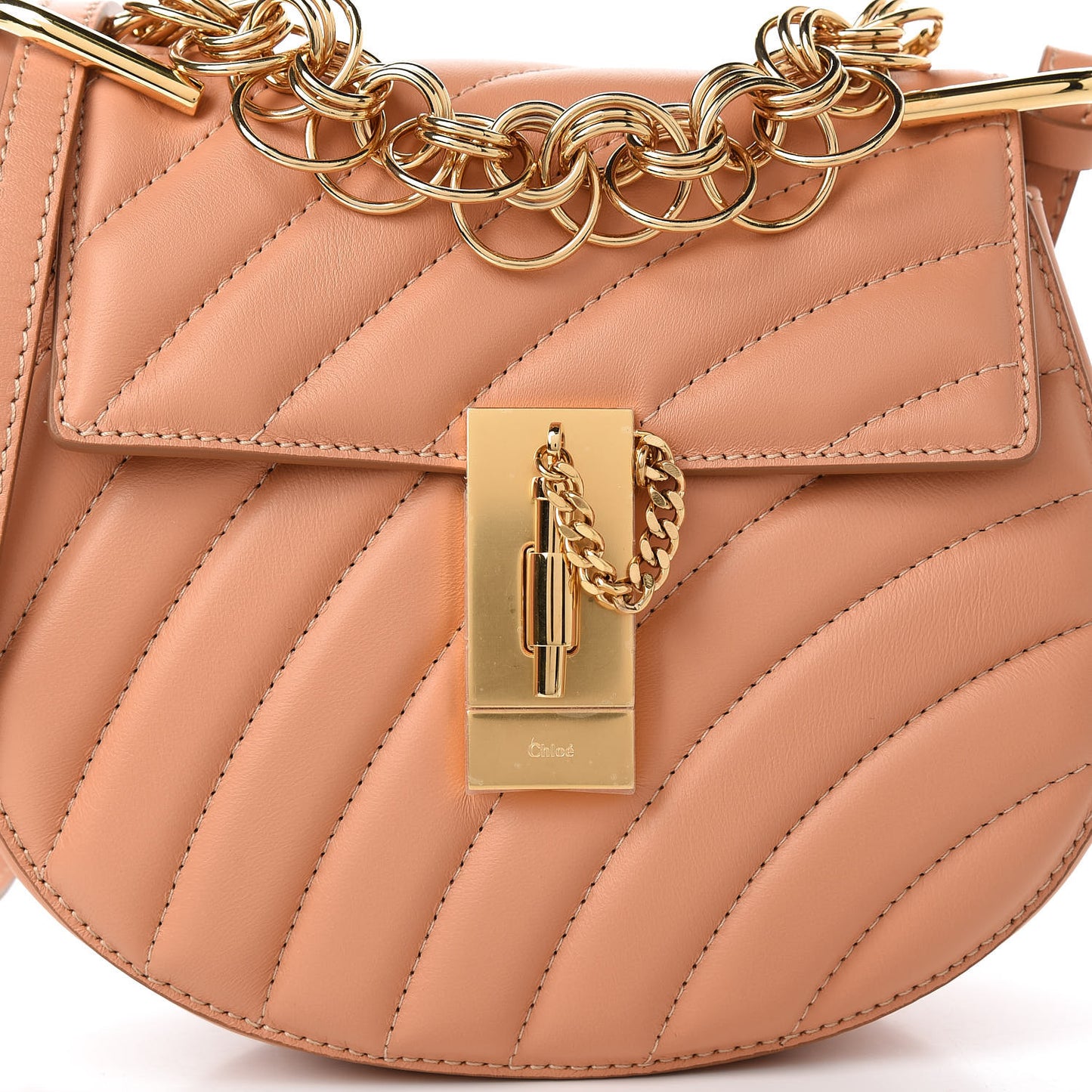 Calfskin Quilted Mini Drew Bijou Shoulder Bag Blushy Pink