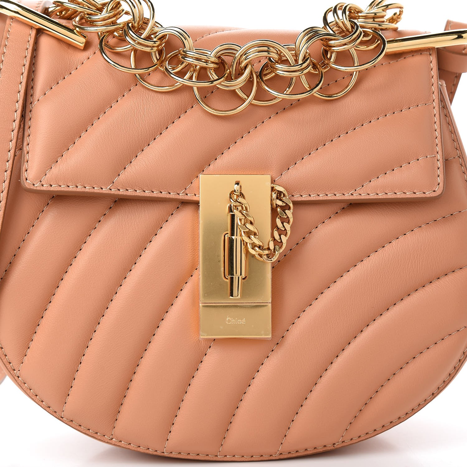 Chloe Calfskin Quilted Mini Drew Bijou Shoulder Bag Blushy Pink 10 of 10