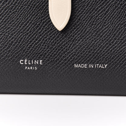 Celine Grained Calfskin Medium Multifunction Strap Wallet Black Chalk 6 of 9