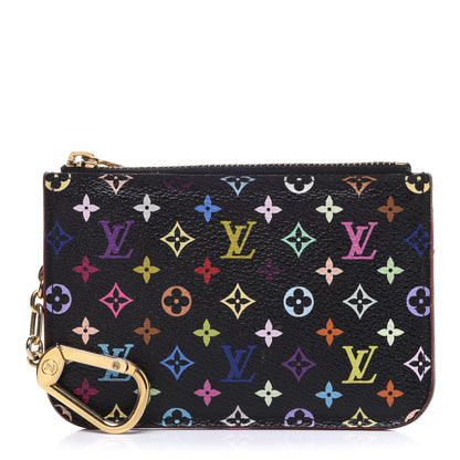 Louis Vuitton Monogram Multicolor Key Pouch Black Violet 1 of 8