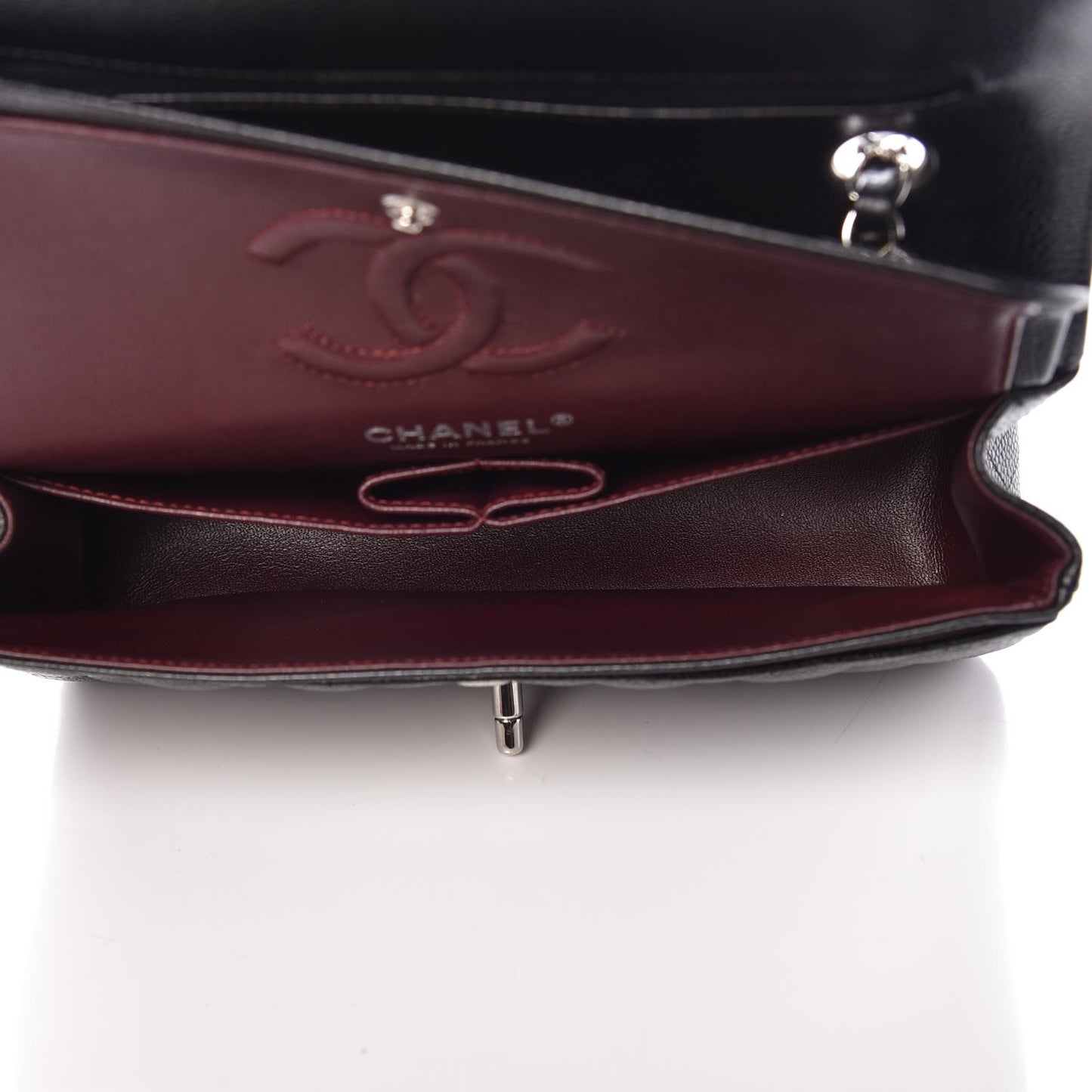Caviar Quilted Small Double Flap Black