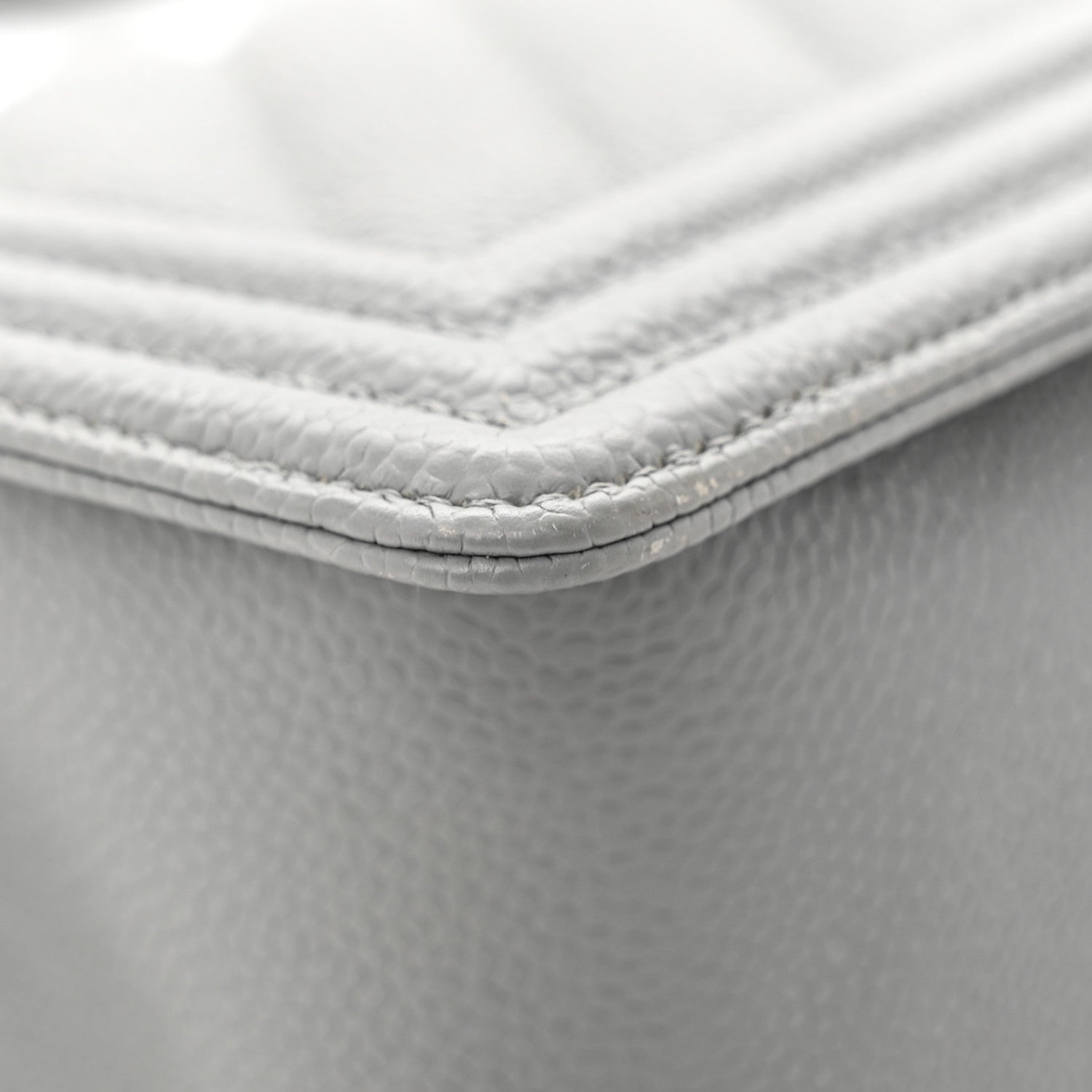 Chanel Caviar Chevron Quilted Medium Boy Flap Grey 12 of 14