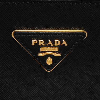Prada Saffiano Lux Medium Double Zip Tote Nero Black 6 of 10