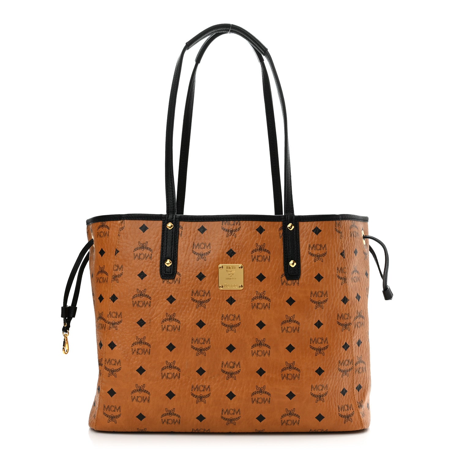 MCM Visetos Medium Project Reversible Shopper Tote Cognac 2 of 17