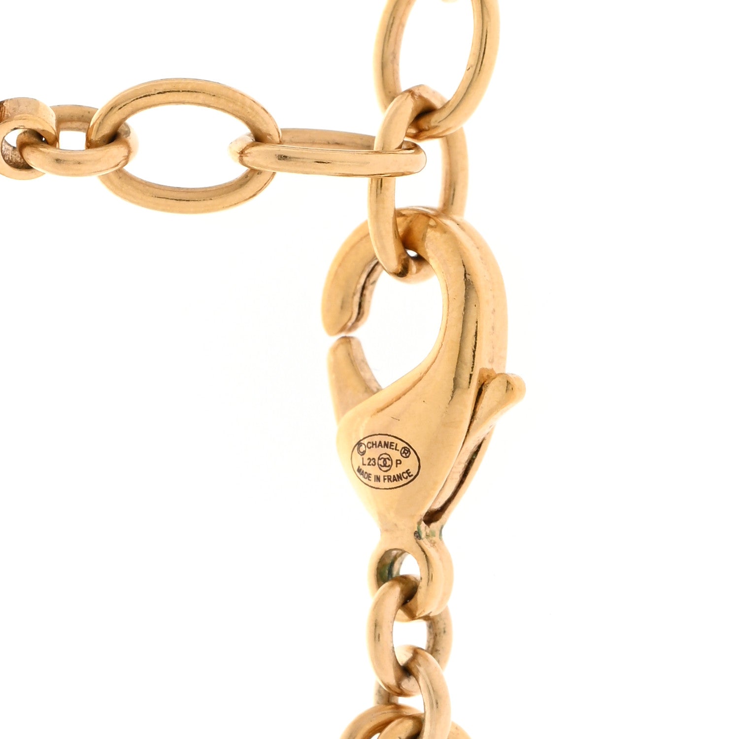 Chanel Crystal CC X Drop Multi Strand Necklace Gold 5 of 7