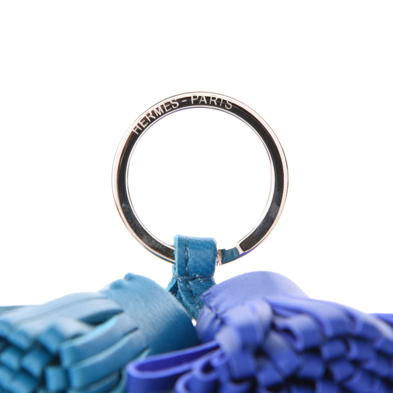 Hermes Lambskin Carmen Uno-Dos Key Holder Cobalt Bleu Electrique 3 of 4