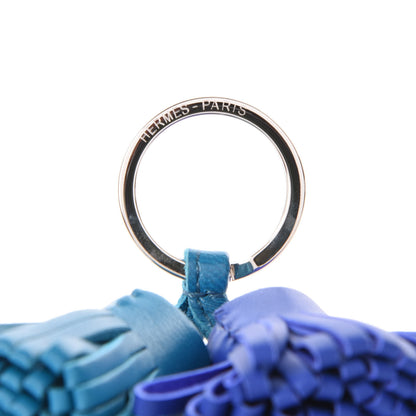 Hermes Lambskin Carmen Uno-Dos Key Holder Cobalt Bleu Electrique 3 of 4