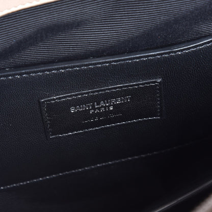 Saint Laurent Sheepskin Matelasse Chevron Monogram Large College Satchel Taupe 7 of 9