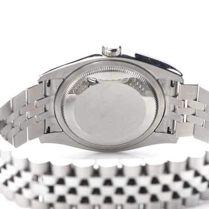 Rolex Stainless Steel 18K White Gold 36mm Oyster Perpetual Datejust Watch Pink Flowers 116234 4 of 7
